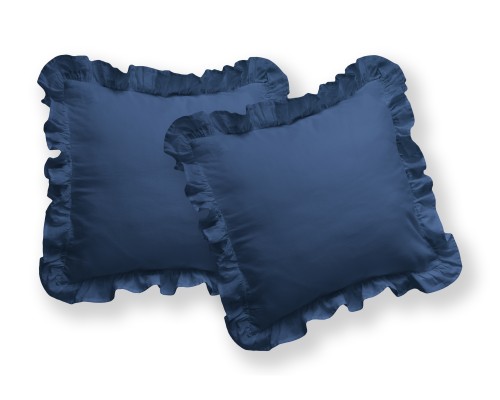 poszewka 40x40 z falbaną denim detexpol