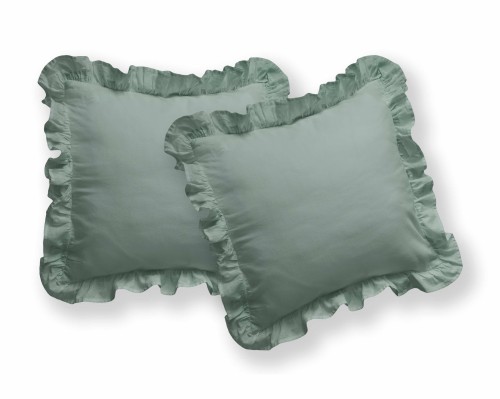 poszewka 40x40 z falbaną miętowa detexpol