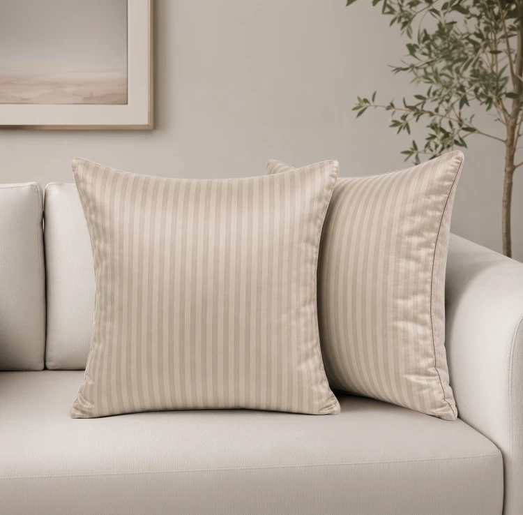 poszewka 40x40 z adamaszku sand beige