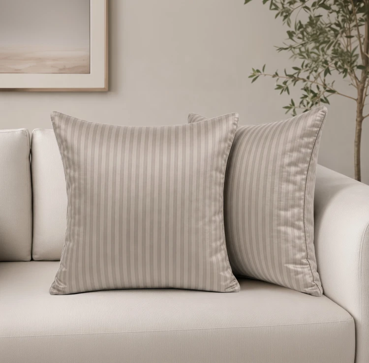 poszewka 50x60 z adamaszku taupe