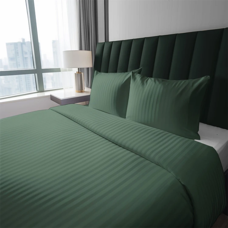 komplet pościeli hotelowy zielony