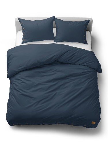 pościel 220x200 bawełniana z ozdobnymi guziczkami denim detexpol