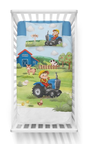 pościel dziecięca 90x120 traktor detexpol 4781A