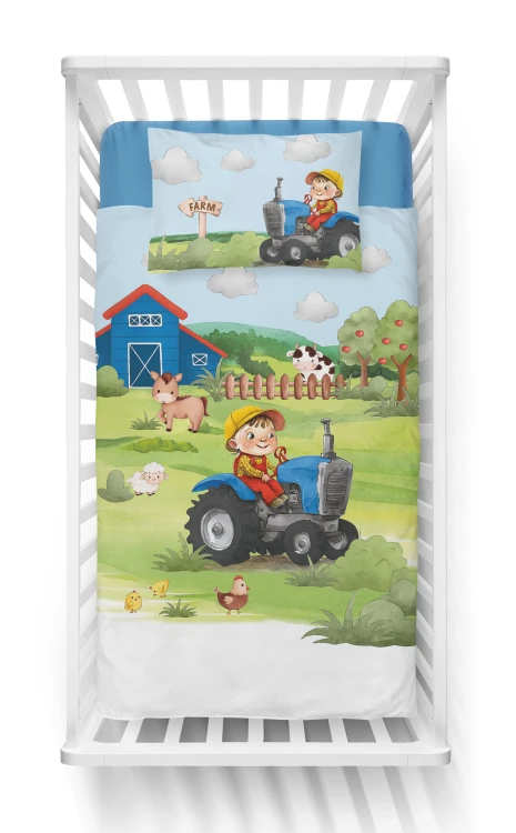 pościel dziecięca 90x120 traktor detexpol 4781A