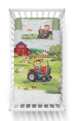 pościel dziecięca 90x120 traktor detexpol 4781B