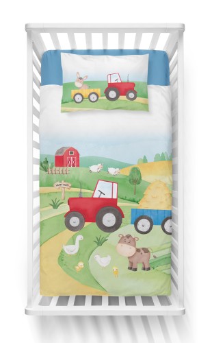 pościel dziecięca 90x120 traktor detexpol 4785A