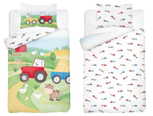 poduszka i kołderka farmer wieś dla chłopca