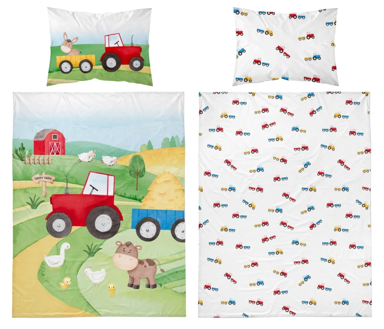 komplet pościeli dziecięcej traktor farma