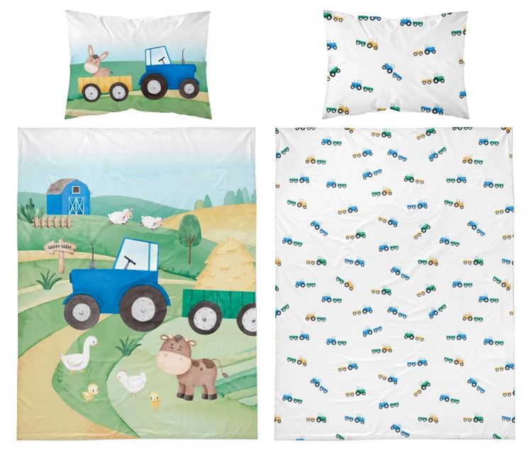 komplet pościeli dziecięcej traktor farma