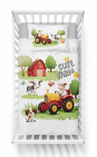 pościel dziecięca 100x135 farma detexpol 5509A