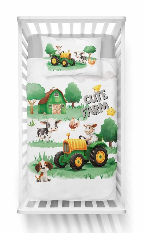 pościel dziecięca 100x135 farma detexpol 5509B