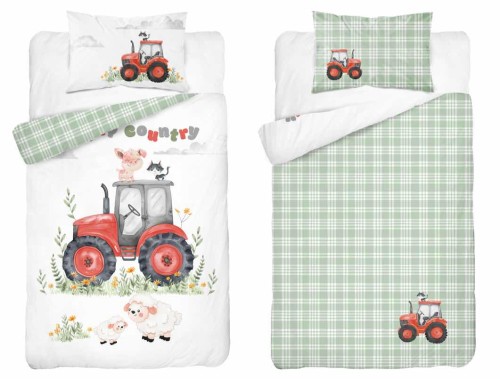 komplet pościeli dziecięcej farma zwierząt bawełniana