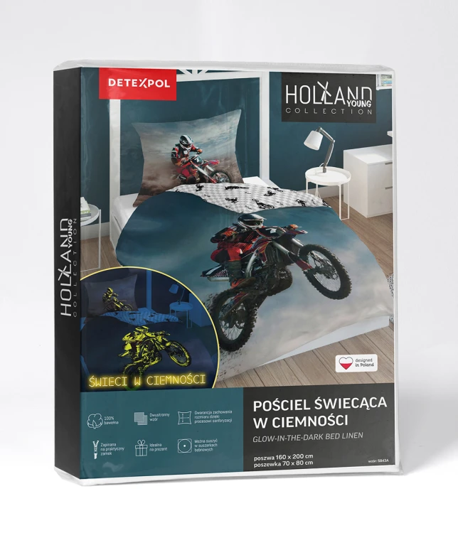 pościel z motocyklem 160x200 5843A opakowanie