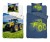komplet pościeli bawełnianej 140x200+70x80 traktor na trawie FLUO