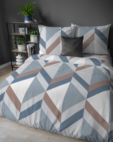 komplet pościeli flanelowej wzór geometryczny 220x200