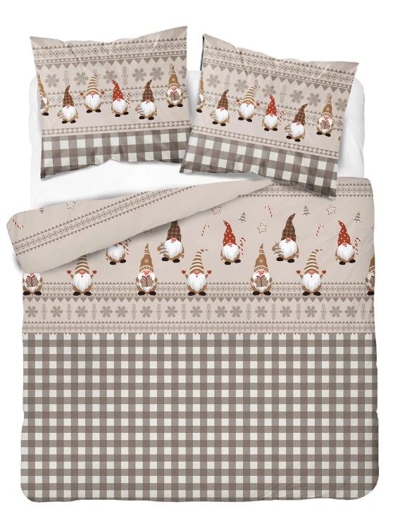 pościel 220x200 flanelowa bawełna świąteczna 6034A detexpol