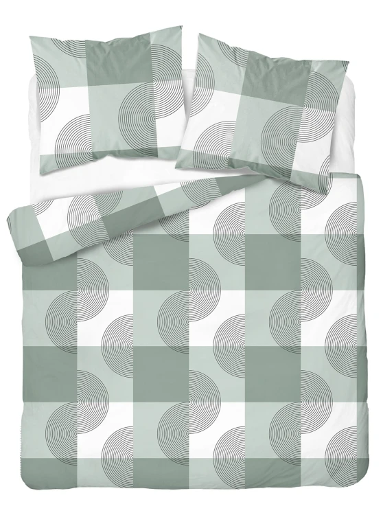pościel 220x200 flanelowa bawełna krata 6040B detexpol
