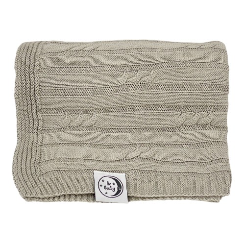 kocyk bebaby 75x100 bawełniany szary
