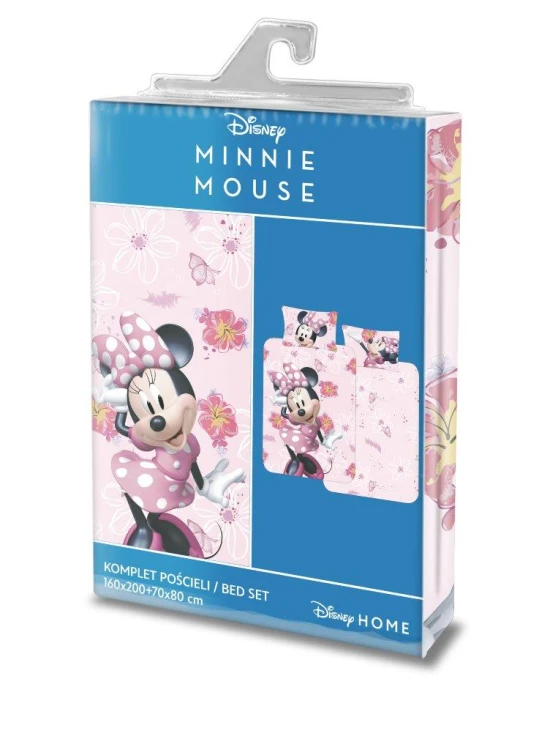 komplet pościeli 160x200 myszka minnie bawełniana