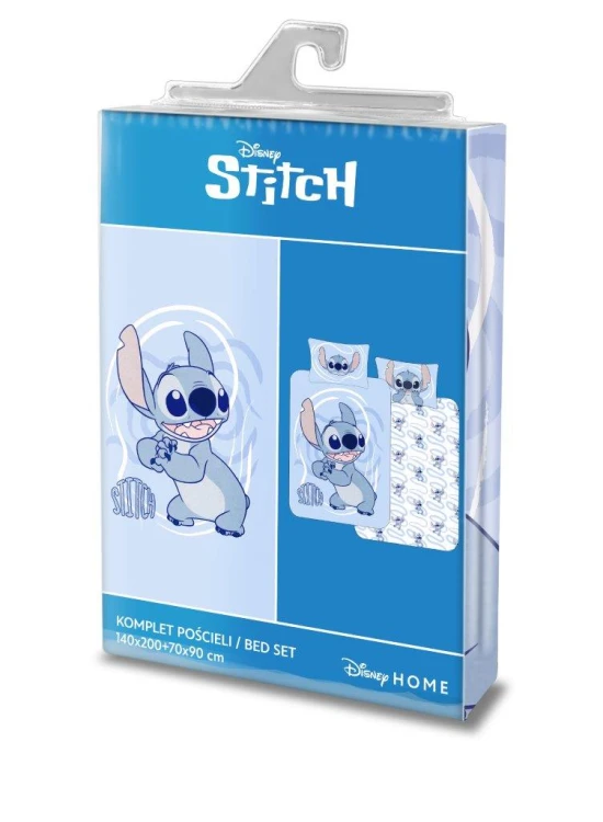 pościel 140x200 lilo &amp; stitch bawełna niebieska