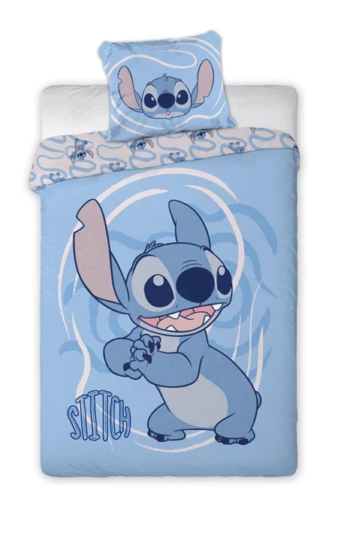 pościel 140x200 lilo i stitch niebieska