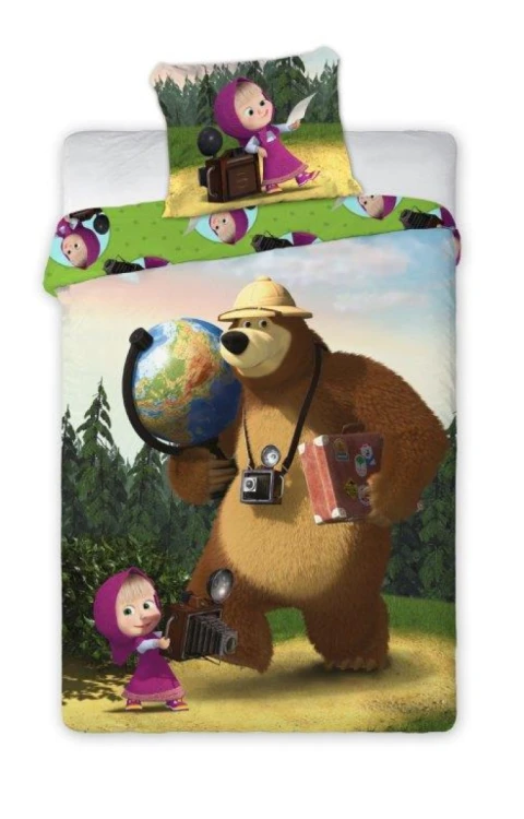 pościel 160x200 masha i niedźwiedź masza disney