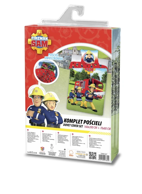 komplet pościeli 160x200 strażak sam pożar bajka