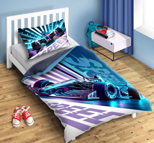 pościel młodzieżowa bawełniana auto bolid speed car