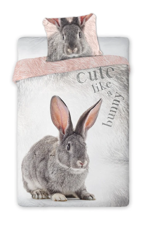pościel bawełniana 140x200 króliczek wielkanocny bunny