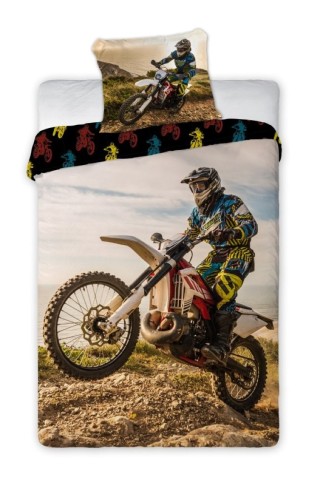pościel bawełniana 160x200 motocykl cross FARO