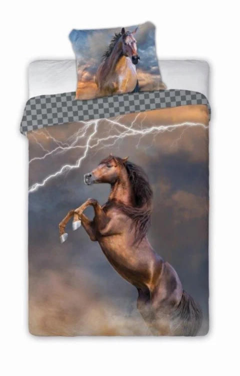pościel bawełniana 160x200 koń mustang FARO
