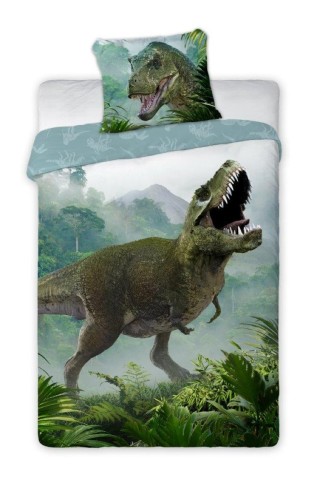 pościel bawełniana 140x200 t-rex dinozaur młodzieżowa FARO